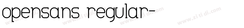 opensans regular字体转换